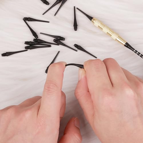 Soft Dart Tips 300 Pack 2BA Thread Plastic Soft Tip Soft Dart Tips Dart Points Replacement Dart Accessories for Darts