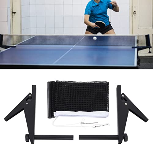 Standard Table Tennis Net Rack Set with Stainless Steel Frame and Nylon Net, Indoor Match Net Belt Bracket for Simple Installation