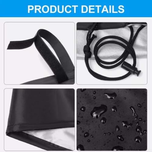 Pong Table Cover 420D Waterproof Outdoor Indoor Protection with Windproof Straps for Foldable Table Tennis Tables 165x70x185cm