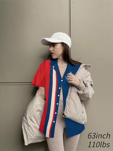 Bowling Shirts Women Hawaiian Bowling Shirt Bowling Lover Gift Tops Bowler Button Down Short Sleeve Tee - color: Blue-1, size: Medium
