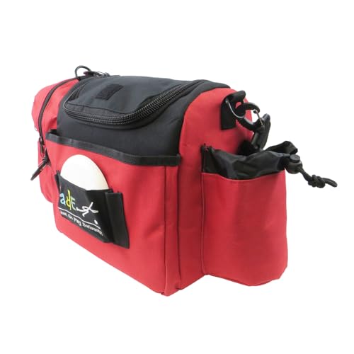 Fade Crunch Disc Golf Bag – Durable, Compact, and Perfect for All Skill Levels, from Beginners to Night Round Players – Shoulder Strap Bag (Red)