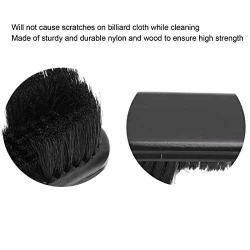 Tyenaza Billiard Table Brush Set, Billiards 9in Pool Table Brush 8.5in Rail Brush Kit Cleaning Tools with Wood Handle for Billiard Table Cleaning