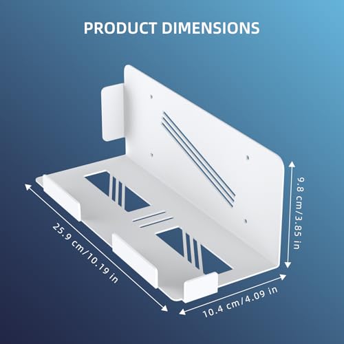 Multifunctional Space Efficient Wall Mount Shelf Bracket Stand Suitable for Consoles Includes Accessory Storage Multifunctional Storage