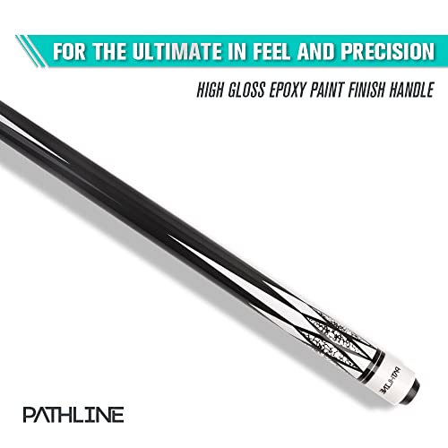 PLN Pool Cue Kit - 58 inch Canadian Maple Billiard Pool Stick and Hard Case - color: White, size: 19oz