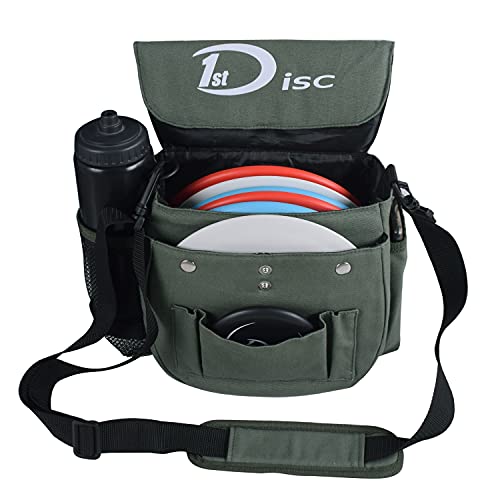 Disc Golf Set- Putter, Mid-Range, Driver, Mini Disc, Towel with Bag - color: Green