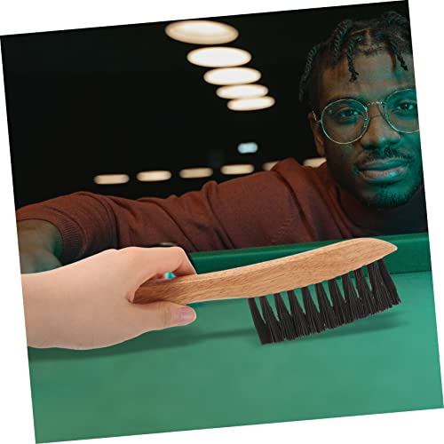 BESPORTBLE 2pcs Pool Table Cleaning Brush Set Wooden Billiards Table Dust Removal Tool Multi-Purpose Rail Surface Cleaner Compact Design for Efficient Maintenance