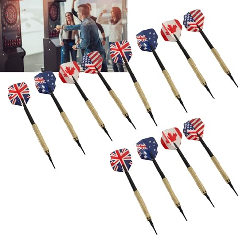 Soft Tip Dart Set with 50 Dart Tips, 12 Flights, Easy to Replace Barrels, Plastic Tip for Electronic Dartboard