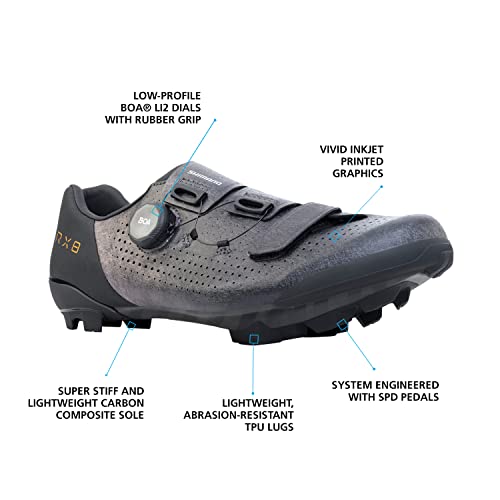 SHIMANO SH-RX801 Men’s Ultralight High Performance Gravel Racing Shoe - color: Black, size: 7-7.5