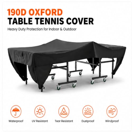 Ping Pong Table Cover for Kettler Outdoor 3 Foldable Durable Unique Design Suitable Both Indoor And Outdoor Use And Easy To Store