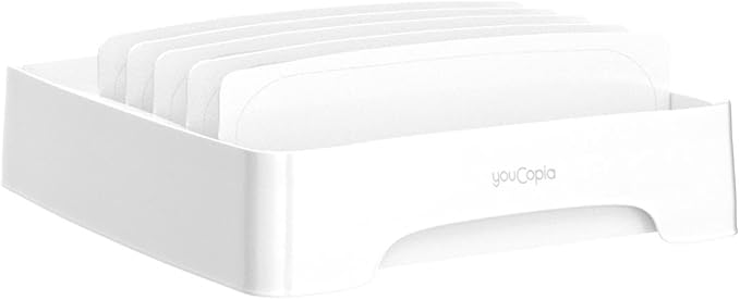 YouCopia StoraLid Adjustable Food Container Lid Organizer for Kitchen Cabinet Storage, Small, 2-Pack