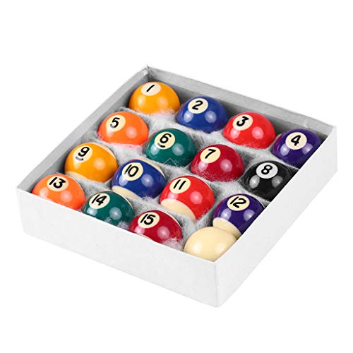 Mini Pool Ball Set,16pcs/Set 0.98Inch Resin Mini Billiard,Small Pool Cue Balls Full Set Mini Pool Table Accessories