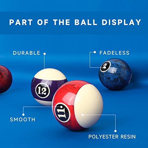 GSE Games & Sports Expert 8-Ball Triangle & 9-Ball Diamond Pool Ball Racks with 2-1/4" Standard Pool Balls, Billiard Balls and Racks Set, Pool Table Accessories (Several Colors Available) - color: Dark Marble Style Balls, style: Oak Racks