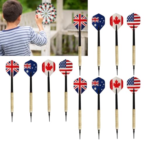 Soft Tip Darts Set with 50 Plastic Tips 12 Flights Shafts Barrels Easy to Replace Darts Plastic Tip for Electronic Board