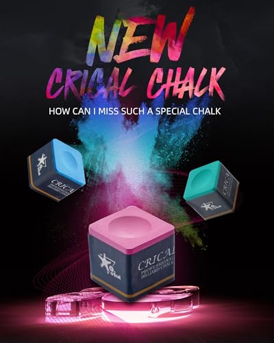 CRICAL Portable Magnetic Pool Chalk Holder Square Chalk Cube Holder Billiard Cue Accessory Gift Idea - color: CL-Chalk Pink