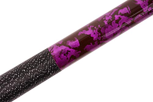58 inch Hand-Painted Series 2-Piece Billiard Pool Cue Stick with Irish Linen Wrap - color: Purple, size: 21oz