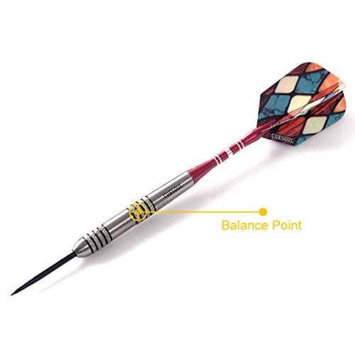 CUESOUL 22/24/26 Grams Tungsten Steel Tip Darts Set 95% Tungsten - color: 22 Grams
