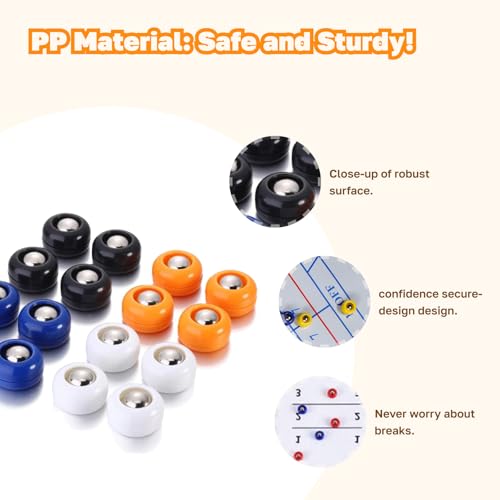 16Pcs Mini Shuffleboard Pucks Shuffleboard Rollers Set 25mm Tabletop Sliding Pucks Shuffleboard Table Pucks for Kids Adults
