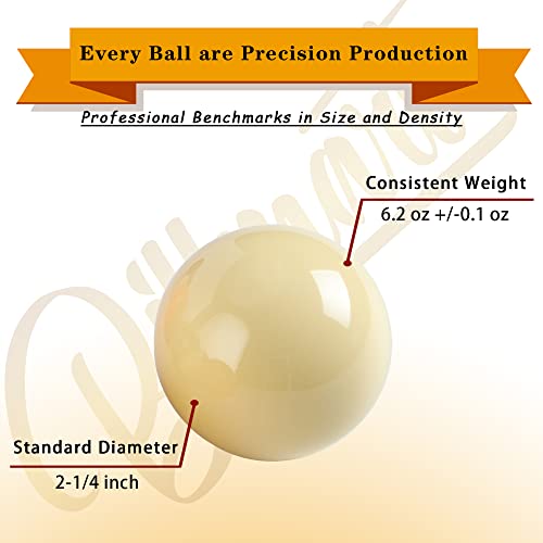 Billmart Billiard Balls Set 16 Pool Table Balls - color: Marble Premium