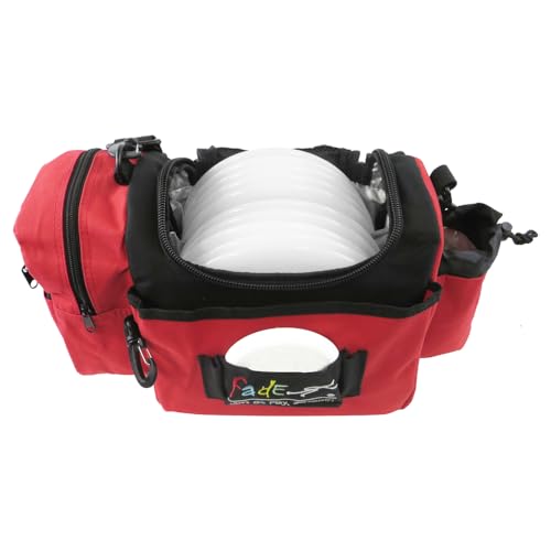 Fade Crunch Disc Golf Bag – Durable, Compact, and Perfect for All Skill Levels, from Beginners to Night Round Players – Shoulder Strap Bag (Red)