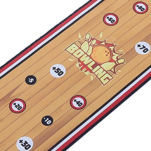 Tabletop Interactive Bowling Set Easy to Set Up for Family Game Nights Flannel Mat Indigo