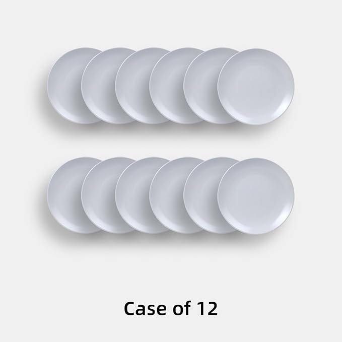 Stoneware Coupe Commercial Grade Dinnerware, Matte White, Plate 12.25", Case of 12