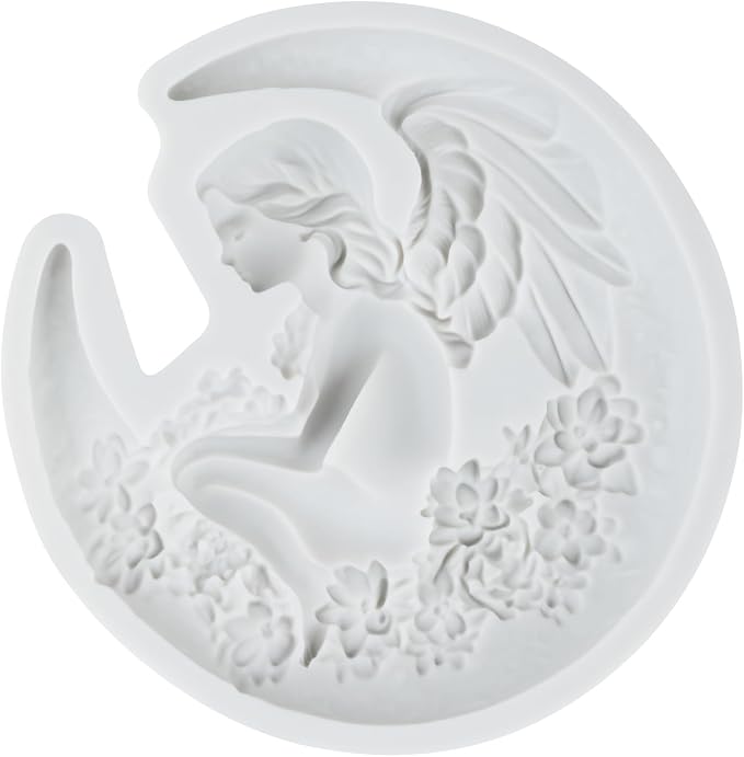 Moon Goddess Polymer Clay Mold Moon Angel Fairy Silicone Molds for DIY Craft Epoxy Resin Casting Polymer Clay Tools Crafts Air Dry Jewelry Making