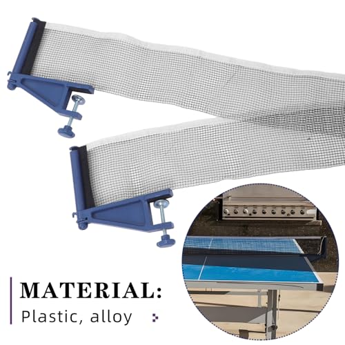 Luxshiny Retractable Table Tennis Net and Post Set Thickened Mesh with Clamps for Indoor Outdoor Use Portable Table Tennis Net Quick Assembly Stable Practice Enjoyment
