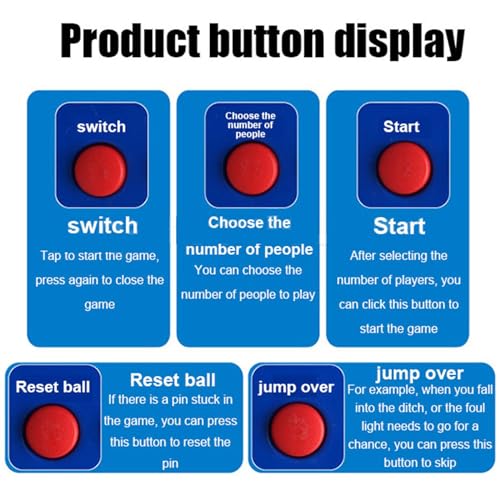 Bowling Alley Game for Home, Bowling Game with LED Electronic Scoreboard with Automatic Reset,Lighting,Simulation Sound Effect for Interactive Game - size: 2m