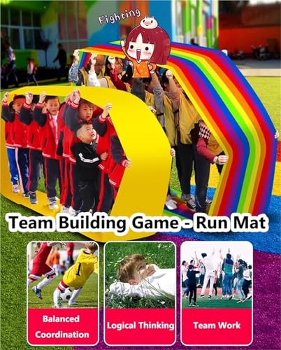 Field Day Games for Kids Adults, Family Carnival Backyard Picnic Group Building Activities Fun Playing Run Mat Recess Games - color: Blue, size: Adult-6M/20FT