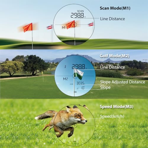 Gogogo Sport Vpro GS03 Laser Golf/Hunting Rangefinder, 1000/1200 Yards Laser Range Finder with 6X Magnification Ultra-Clear View, Lightweight, Slope, Pin-Seeker & Flag-Lock & Vibration - color: GS03MTL