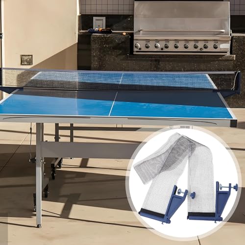 Luxshiny Retractable Table Tennis Net and Post Set Thickened Mesh with Clamps for Indoor Outdoor Use Portable Table Tennis Net Quick Assembly Stable Practice Enjoyment