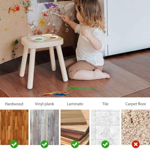 Low Pile Carpet Protector/Rugs Protect Runners Cover,Gaming Computer Rolling Chair Tile Pad/Heavy Duty Vinyl Plank Flooring Mat - Plastic Clear(60cmX140cm/24 X56) - size: 4'8" x 2' (Bear)