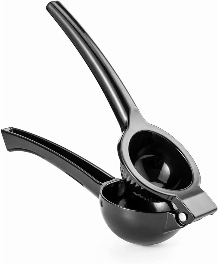 Manual Citrus Juicer Cast Iron Orange Squeezer Heavy Duty Hand Press for Maximum Juice Output, Effortless Use - Black