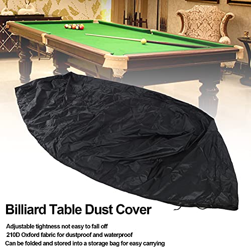 210D Oxford Billiard Table Dust Cover, Outdoor Pool Table Protector, Drawstring , Foldable with Storage , 225x116x82cm Size