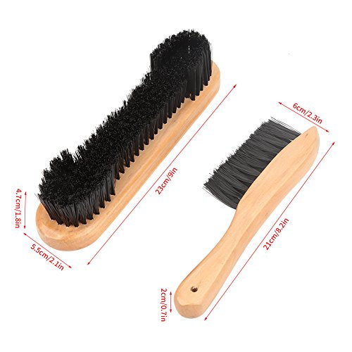 Dioche Pool Table Brush, Wooden Billiards Pool Table Rail Brush Set Cleaning TBilliards able & Corner Accessories