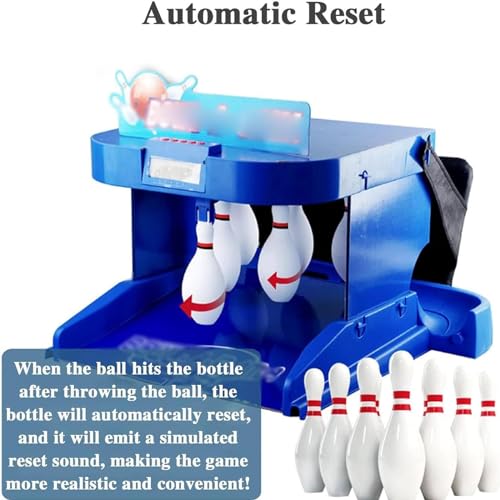 Bowling Alley Game for Home, Bowling Game with LED Electronic Scoreboard with Automatic Reset,Lighting,Simulation Sound Effect for Interactive Game - size: 2m