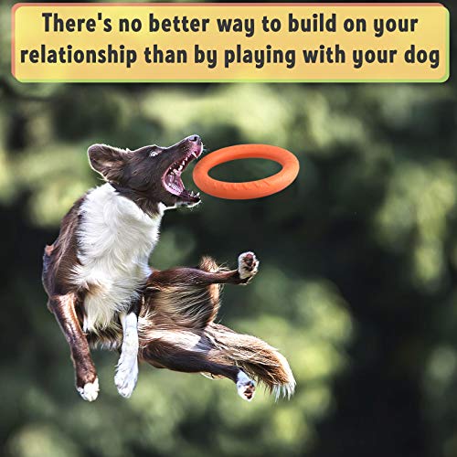 PetSpy Dog Ring Toy – Flying Ring for Outdoor Play, Floating Training & Fetch Toy for Throwing, Catching & Chewers – Durable EVA Flying Disc for Small, Medium & Large Dogs - size: Small To Medium, style: 1 Ring