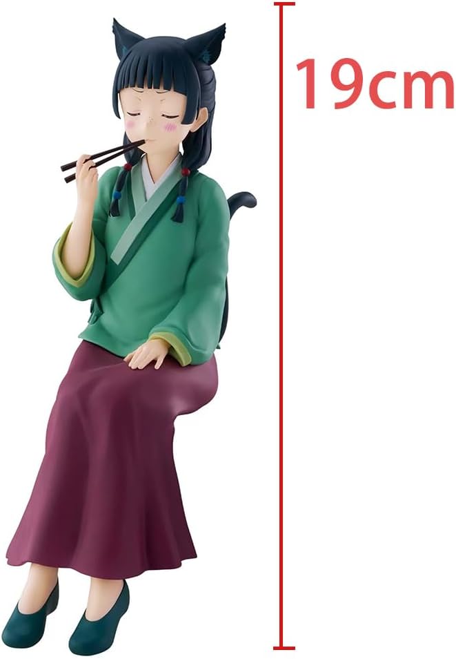 Maomao Figure Eating Pose Anime Figurine 7.48" Hanfu Maomao Action Figure Statue Desktop Decoration Collectibles Gift for Fans
