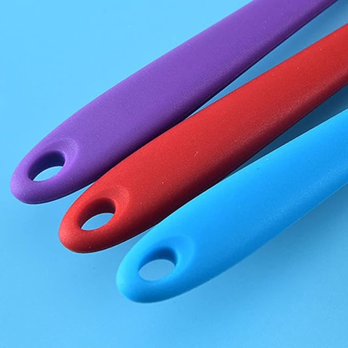 2Pack Small Silicone Turner High Heat Resistant Slotted Spatula for Fish, Eggs, Pancakes and More (8.2 IN, Pink)