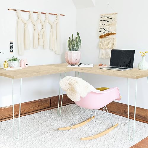 Kaboon Universal Tabletop 45.67"x23.62", Solid One-Piece Melamine Table Top, Double Desk L-Desk DIY, Home and Office, Oak/Grey Tone - color: Oak, size: 46x24