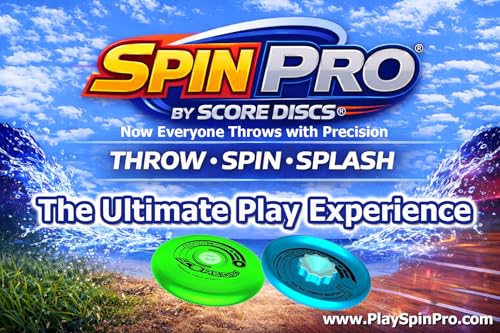 Beach & Pool Sports Disc. Throw with Precision! Spin Tricks! Soft and Durable, Waterproof, Floats, Play Anywhere! Spin & Splash Grip - Spin Zones - That's a Disc! Upgrade Your Fun! - color: Blue