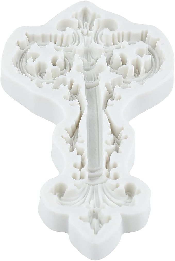 Baroque Scroll Relief Lace Silicone Mold Vintage Curlicues Flower Lace Filigree Polymer Clay Molds for DIY Crafts Epoxy Resin Casting Air Dry Polymer Clay Plaster Jewelry Making