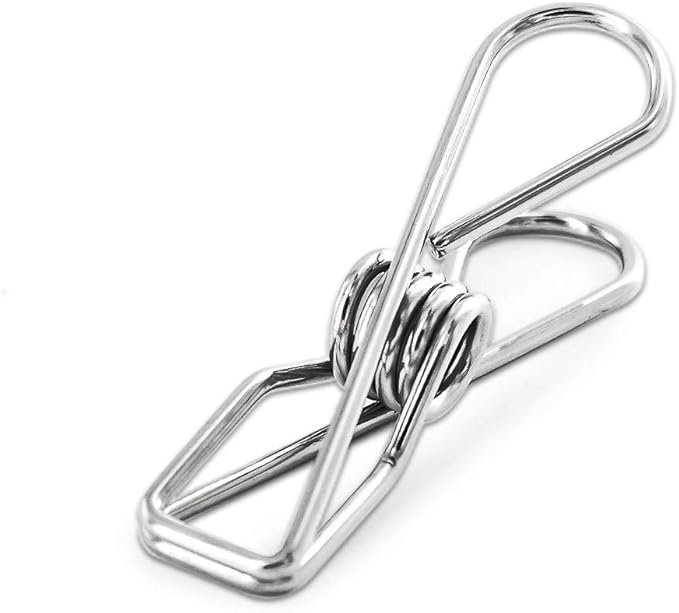 40 Pack Stainless Steel Small Clothes Pins Durable Clothes Pegs Multi-Purpose Metal Wire Utility Clips for Laundry Home Kitchen Outdoor Travel Office