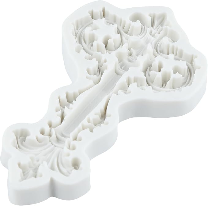 Baroque Scroll Relief Lace Silicone Mold Vintage Curlicues Flower Lace Filigree Polymer Clay Molds for DIY Crafts Epoxy Resin Casting Air Dry Polymer Clay Plaster Jewelry Making