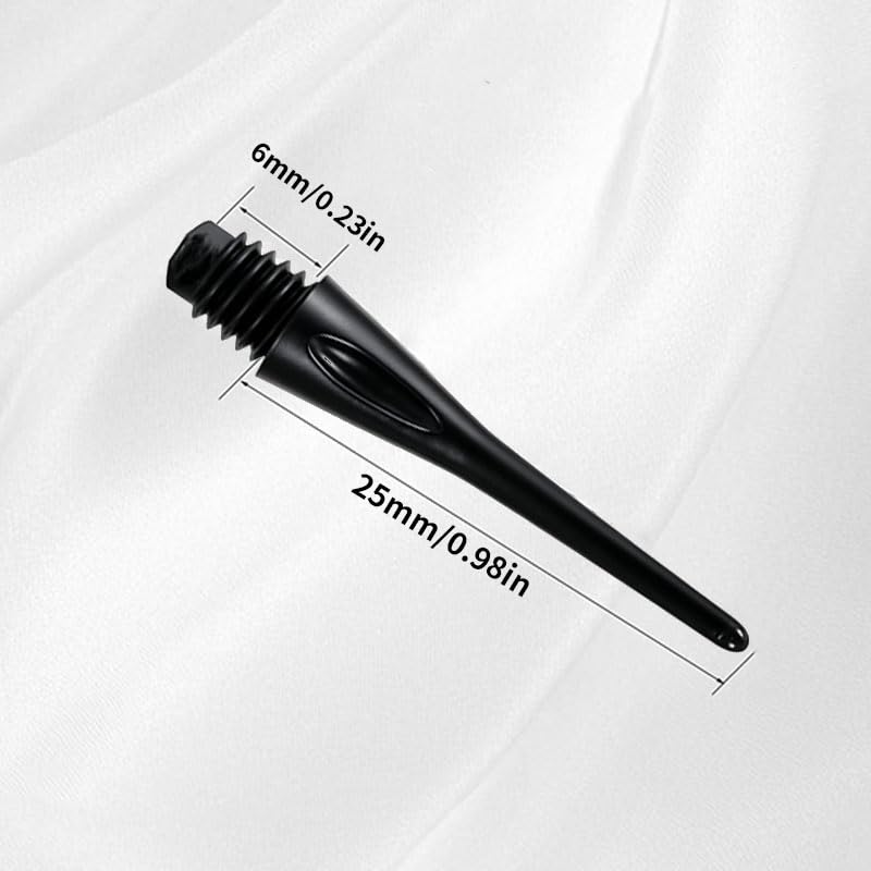 300 Pack 2BA Thread Soft Dart Tips - Premium Plastic Replacement Dart Points, Essential Dart Accessories Set for Soft Tip Darts (Black)
