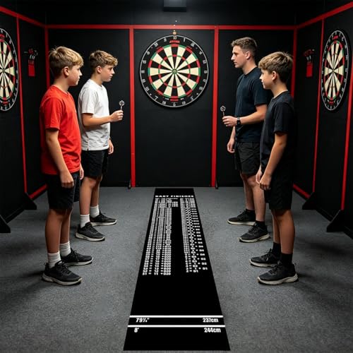 Darts Mat - Cork Board Roll with Ruler |Water-Absorbing, Training Matt,Non Slip Carpet, Wear-Resistant, Quick-Drying, Non-Slip, Throwing Line Competition Mat for Wall Dart, Crafts, DIY Projects - size: Double