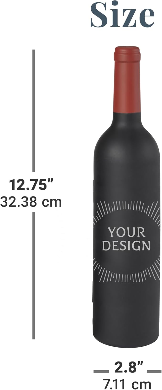 Let's Make Memories Personalized Photo 5-Piece Wine Tool Set - Wine Bottle Opener - Blue