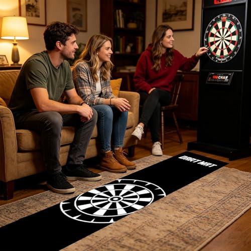 Dart Board Mat - Darts Mat,Heavy Duty Non-Slip Rubber Floor Protection Pad | Non Slip Carpet Darts for Game Room Recreation Center Sports Club Office Basement, - color: Aqua