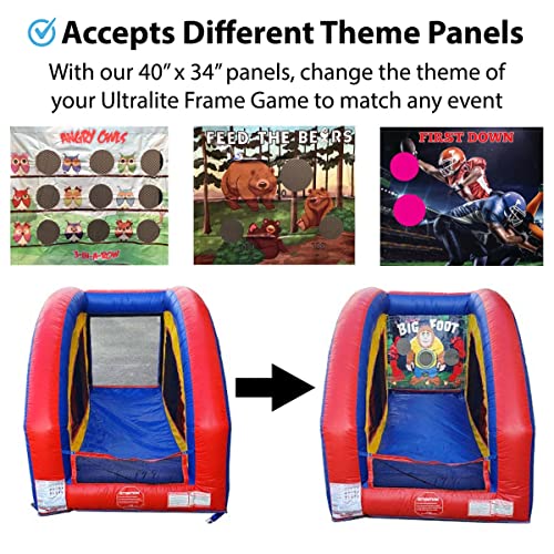 Ultralite Sealed Air Frame Games | Ball and Bag Toss | Includes Frame, Panel, Built-in Blower, Balls, and Bag | for Backyards, Carnivals, Schools, Birthday Parties