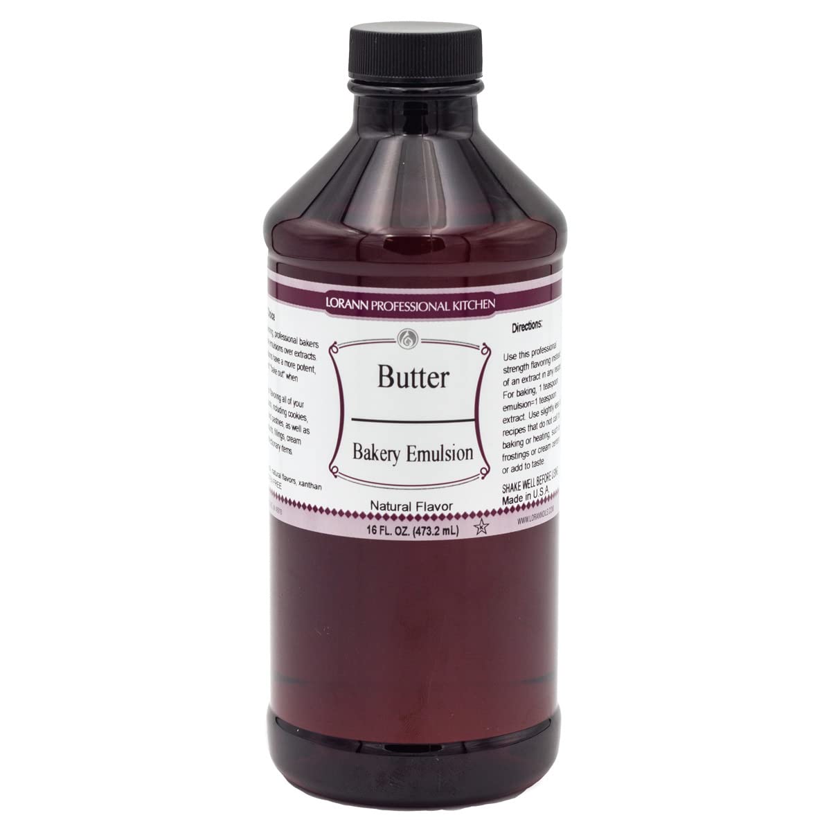 Lorann Oils Butter Bakery Emulsion: True Butter Flavor, Ideal for Enhancing Rich Dairy Notes in Baked Goods, Gluten-Free, Keto-Friendly, Butter Flavoring Essential for Your Kitchen
